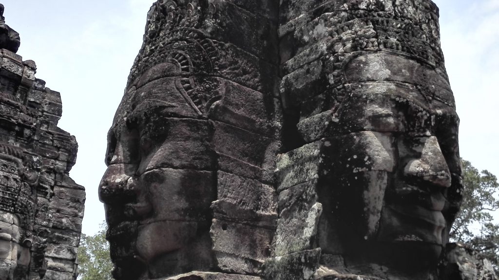 Detail of the Bayon temple at Angkor Wat