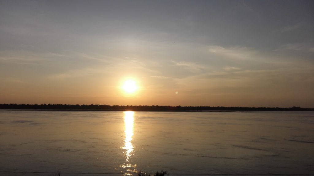 Mekong sunset in Kratie, Cambodia