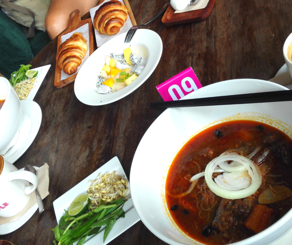 Beef noodle soup at Temple Coffee n Bakery in Siem Reap
