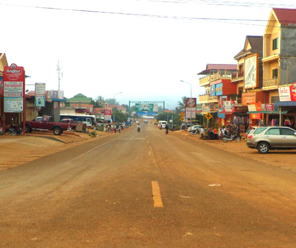 Main street of Sen Monorom in Mondulkiri