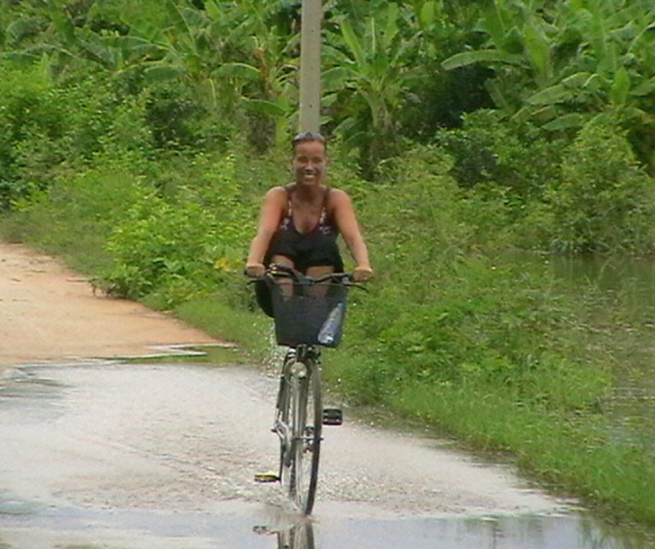 Cycling around Phimai in Thailand